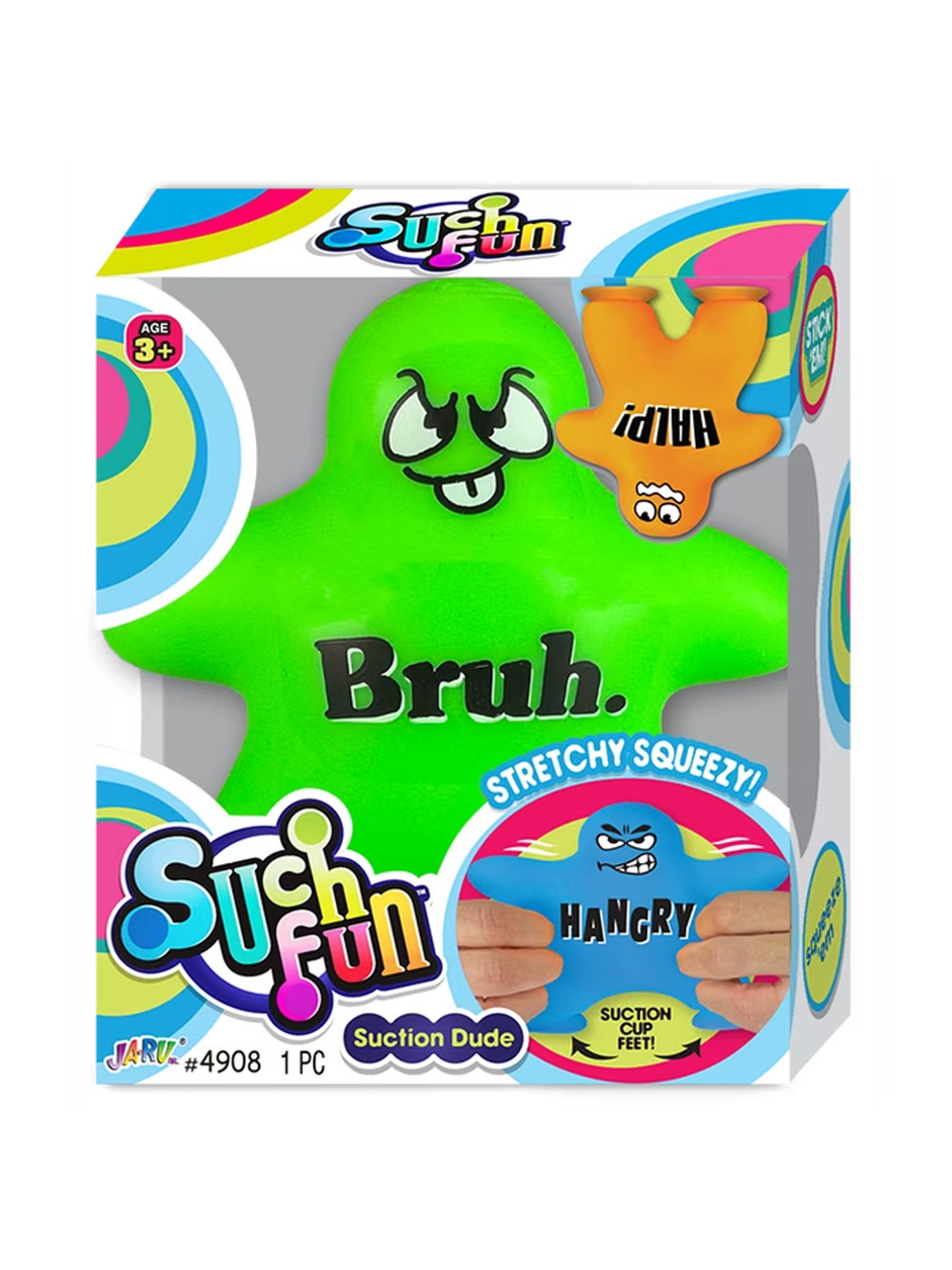 🔥Ja-Ru Suction Cup Squish Dude GREEN BNWT🔥